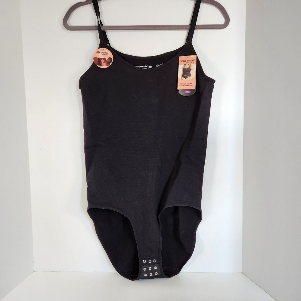Shapermin all day everyday scoop neck bodysuit black 2XL